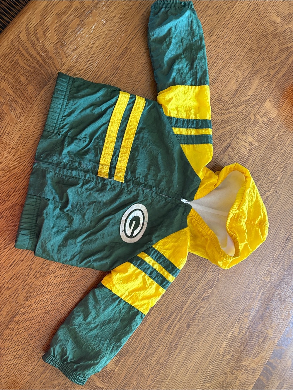 NFL Green and Yellow Kids Windbreaker Raincoat
